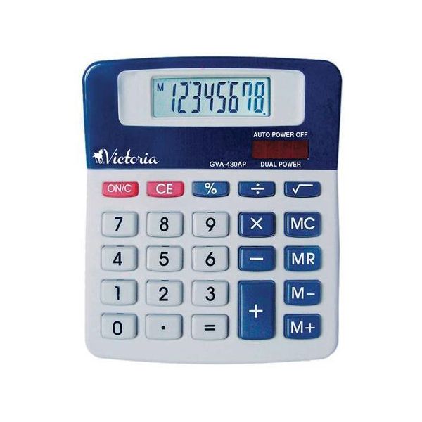 Kalkulačka, stolová, 8 miestny displej, VICTORIA OFFICE "GVA-430AP"