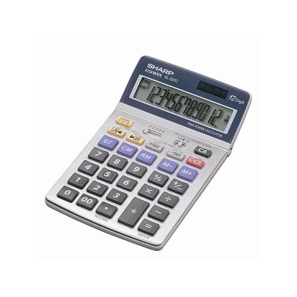 Kalkulačka, stolová, 12 miestny displej, SHARP "EL-337"