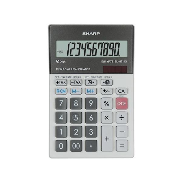 Kalkulačka, stolová, 10 znakov, SHARP "EL-M711G"