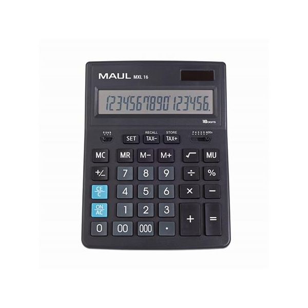 Kalkulačka, stolová, 16 miestny displej, MAUL "MXL 16"
