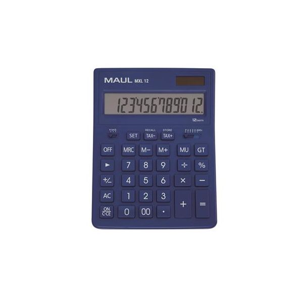 Kalkulačka, stolová, 12-miestna, MAUL "MXL 12", modrá