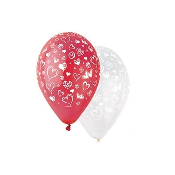 Balón, 30 cm, srdiečka