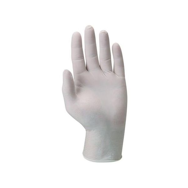 Ochranné rukavice, jednorazové, latex, veľkosť: L/10, pudrované, 100ks