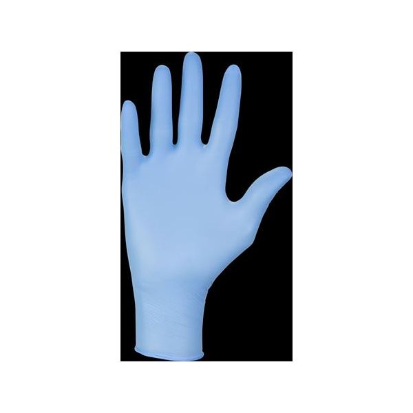 Ochranné rukavice, jednorazové, nitril, veľkosť L, 100 ks, nepudrované, modrá