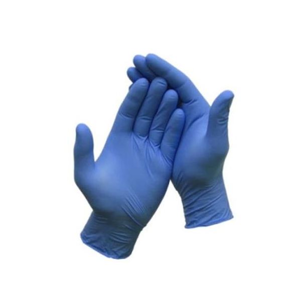 Ochranné rukavice, jednorazové, nitrilové, veľ. S, 200 ks, nepudrované, modrá