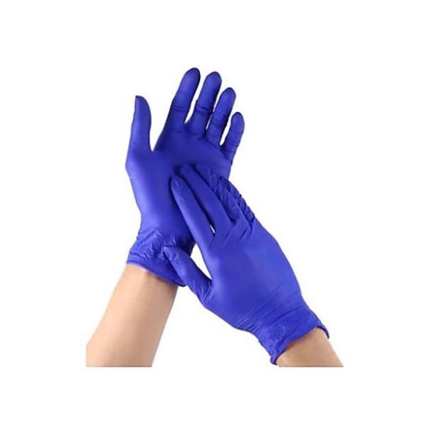 Ochranné rukavice, jednorazové, nitrilové, veľ. XL, 100 ks, nepudrované, kobaltovo modrá