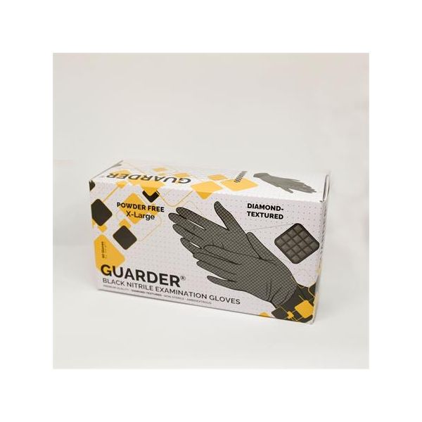 Ochranné rukavice, jednorazové, nitrilové, 8,4 g, veľkosť M, 100 ks, nepudrované, čierne