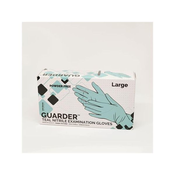 Ochranné rukavice, jednorazové, nitril, 3,4 g, veľkosť M, 100 ks, nepudrované, modrozelené