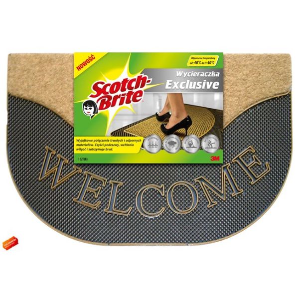 Rohož, 45x65 cm, s nápisom Welcome, 3M "Scotch-Brite"