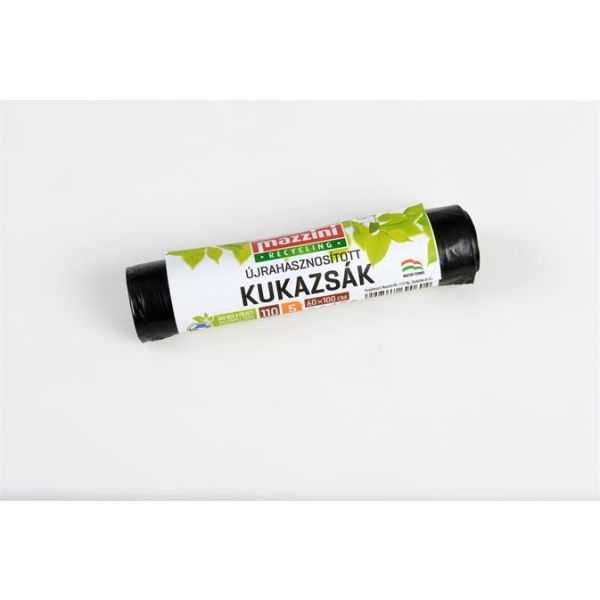 Vrecia na odpadky, recyklované, 110 l, 5 ks, 60x100 cm, 17 µ, MAZZINI, čierna, 5ks