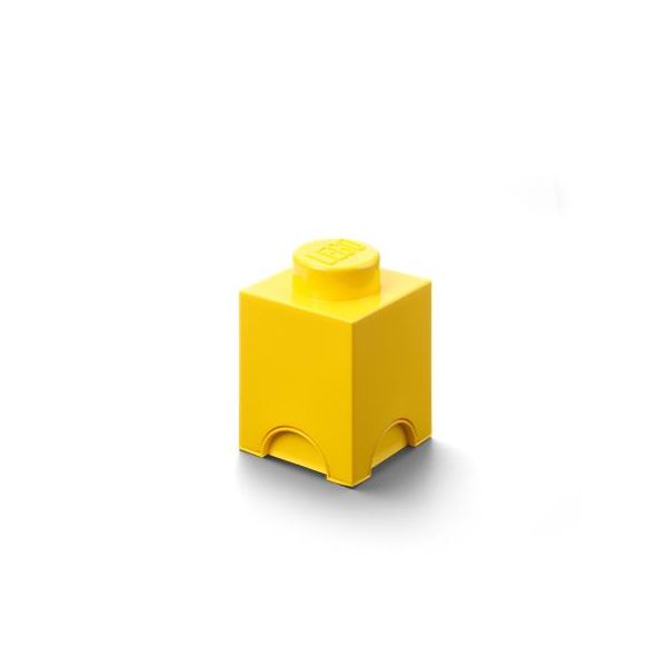 Úložný box, hranatý, LEGO, žltý