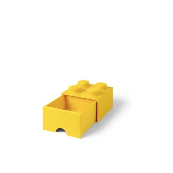 Úložný box, zásuvkový, LEGO "Brick", žltý