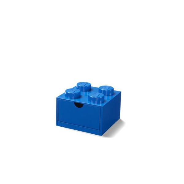 Úložný box na stôl, zásuvkový, LEGO "Brick 2x2", modrý