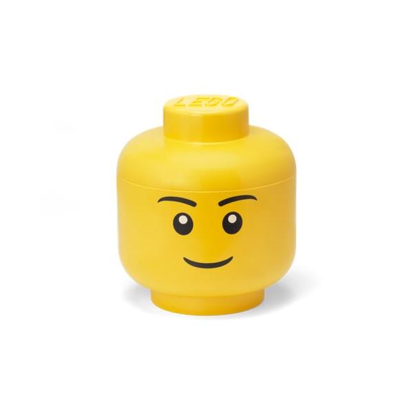 Úložný box, veľký, hlava, LEGO, Boy