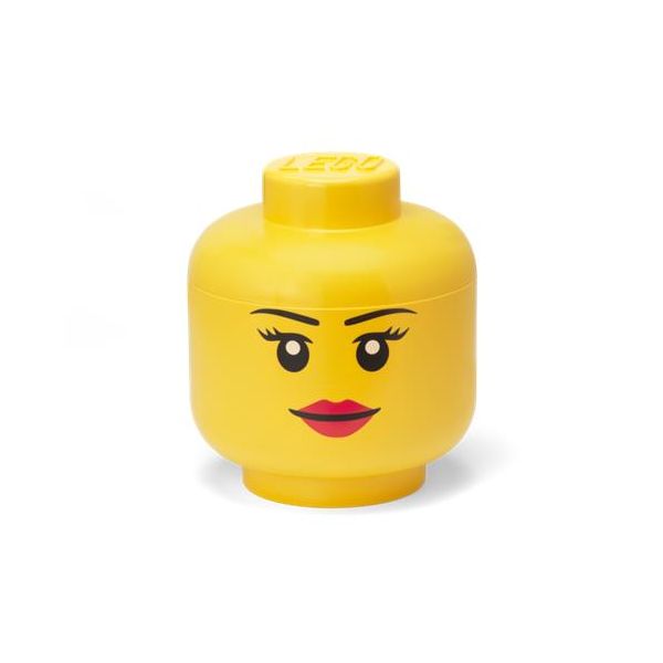 Úložný box, veľký, hlava, LEGO, Girl