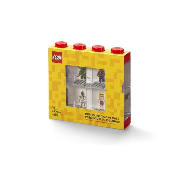 Zberateľská krabica na minifigúrky, 8 priehradiek, LEGO, červená