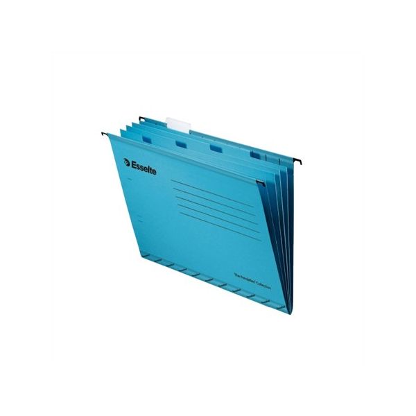 Závesné zakladacie dosky, recyklovaný kartón, A4,s rozraďovačmi, ESSELTE "Classic", modré