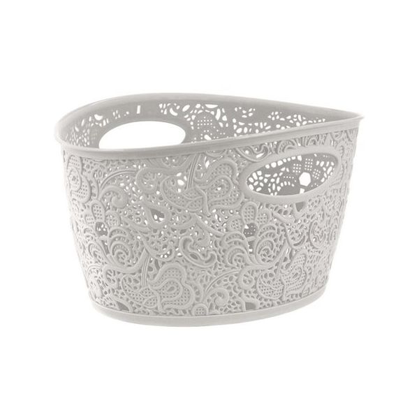 Košík, efekt čipky, CURVER "Victoria", biela
