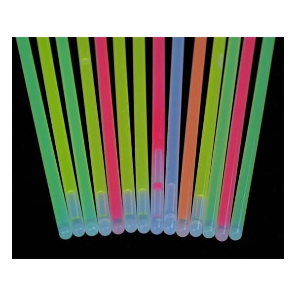 Náramok, svietiaci v tme, plastový, 15 ks, rôzne farby