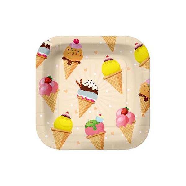 Tanier, papierový, 23 cm, zmrzlina