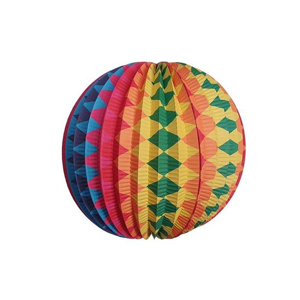 Lampión, okrúhly, 22 cm, farebný