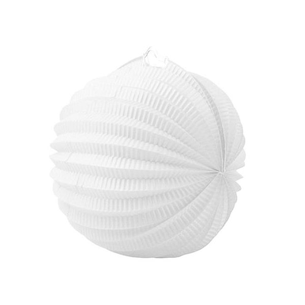 Lampión, okrúhly, 22 cm, biely