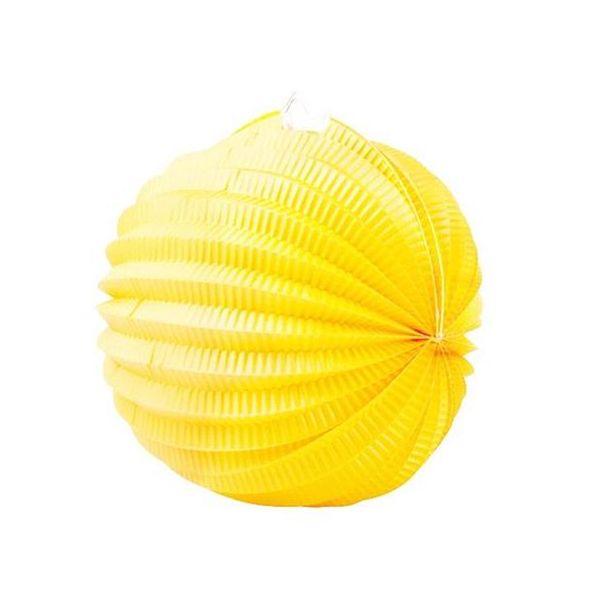 Lampión, okrúhly, 22 cm,žltý