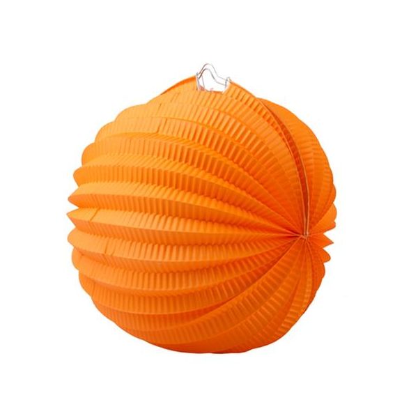 Lampión, okrúhly, 22 cm, oranžový