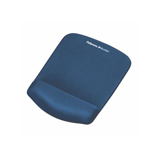 Podložka pod myš s opierkou zápästia, s penovou výplňou, FELLOWES "PlushTouch™", modrá