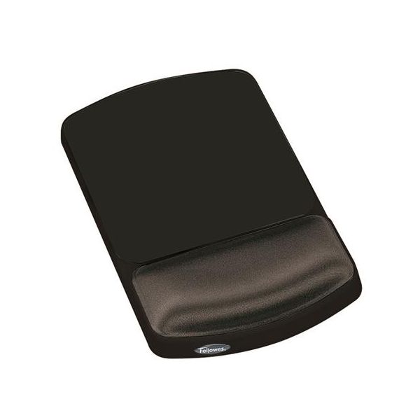 Gélová podložka pod myš, a opierkou zápästia, FELLOWES "Premium Gel", grafitová
