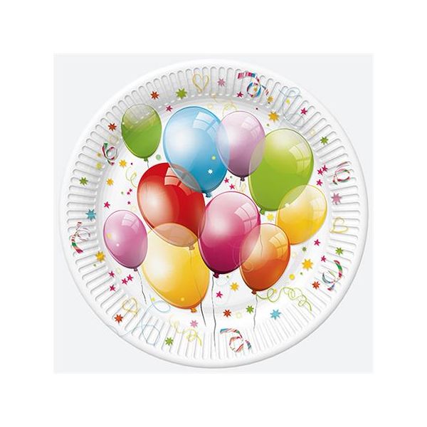 Tanier, papierový, 23 cm, balónový vzor