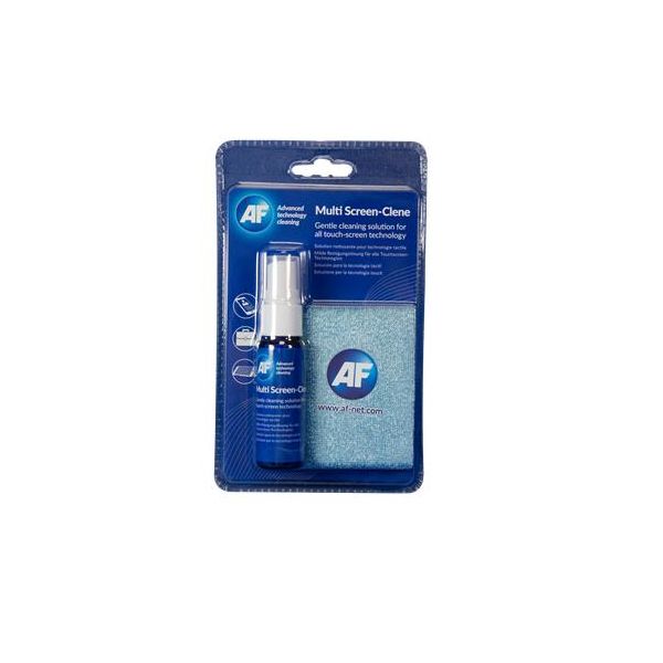 Čistiaca tekutina, na dotykové displeje, utierka s mikrovláknom, 25 ml, AF "Multi Screen-Clene"