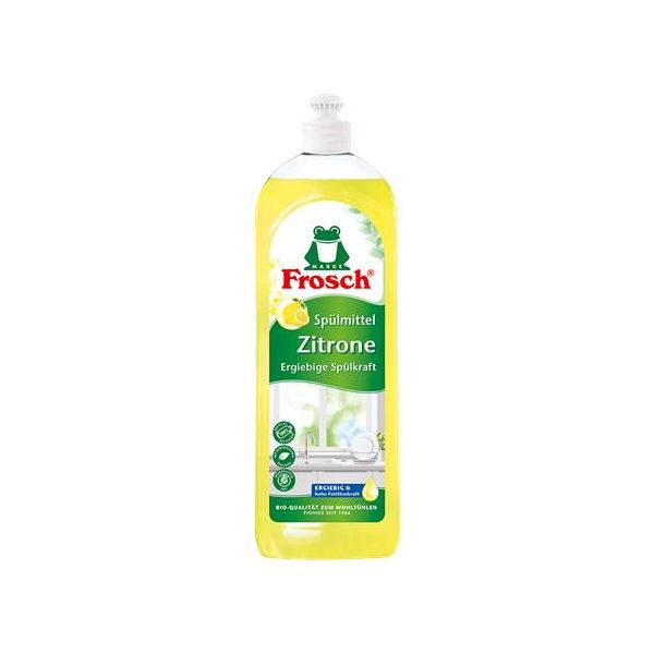 Čistiaci prostriedok na umývanie riadu, 750 ml, FROSCH, brillant, citrus