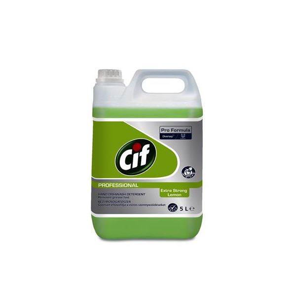 Čistiaci prostriedok na umývanie riadu, 5 l, CIF "Dishwash Extra Strong", citrón
