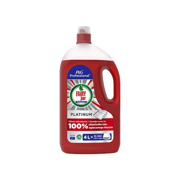 Čistiaci prostriedok na umývanie riadu, 4 l, JAR "Platinum"
