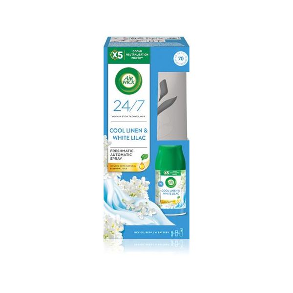 Osviežovač vzduchu, automatický, 250 ml, AIR WICK "Freshmatic", Linen in the Air