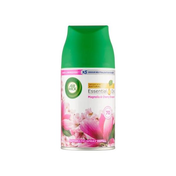 Náplň do osviežovača vzduchu, automatická,  250 ml, AIR WICK "Freshmatic", magnólia a kvety čerešní