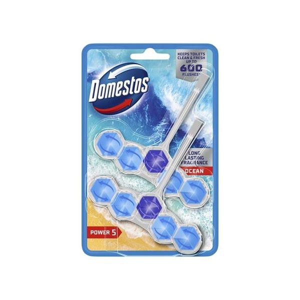 WC osviežujúci blok, 2 ks, DOMESTOS "Power 5", oceán