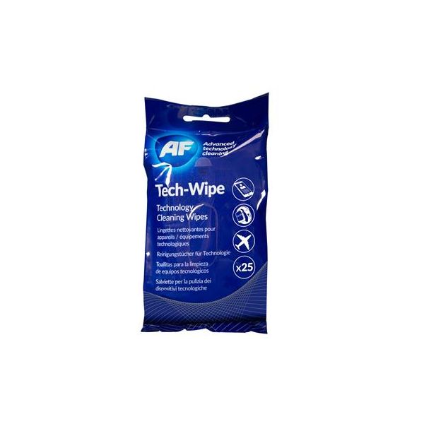 Čistiaca utierka, k monitorom, bez alkoholu, vlhká, 25 sk, AF "Tech-wipes"