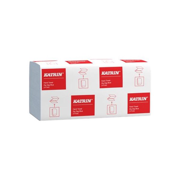 Utierky, Z ohyb, 1-vrstvové, 250 útržkov, KATRIN, modrá