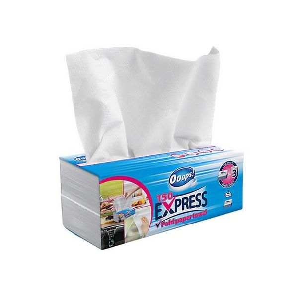 Kuchynské utierky, 2-vrstvové,, 150 listov, skladané, OOOPS "Express"