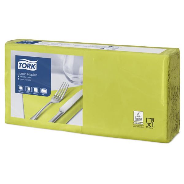 Servítky, 1/4 ohyb, 2-vrstvové, 32,6x33 cm, Advanced, TORK "Lunch", limetková