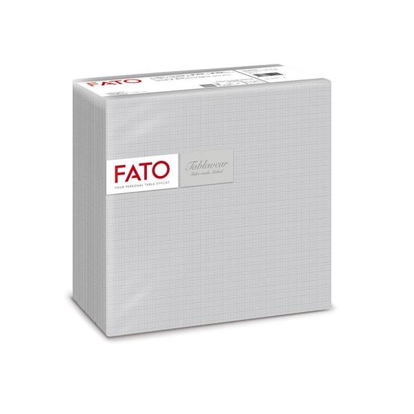 Servítky, 1/4 ohyb, 40x40 cm,  FATO "Airlaid Shade", strieborné