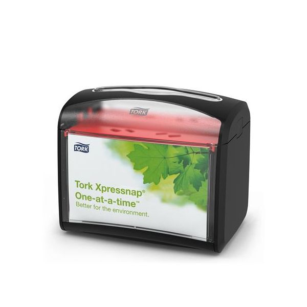 Zásobník na servítky, 16,9x20,1x14,1 cm, N4 systém, Signature line, TORK "Xpressnap®", čierna
