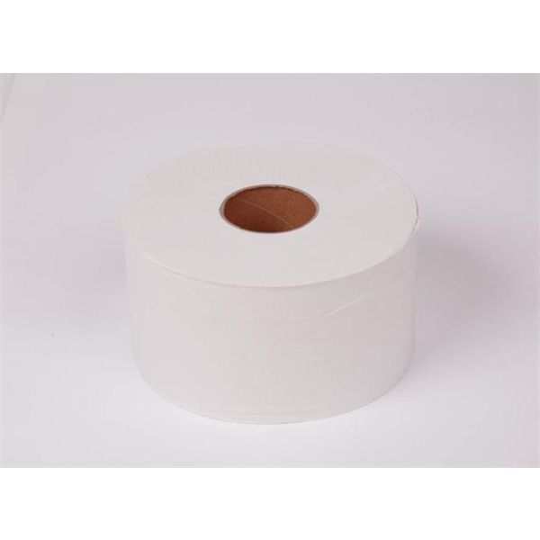 Toaletný papier, T2 systém, 2-vrstvový, priemer: 19 cm, "Mini Jumbo", biela