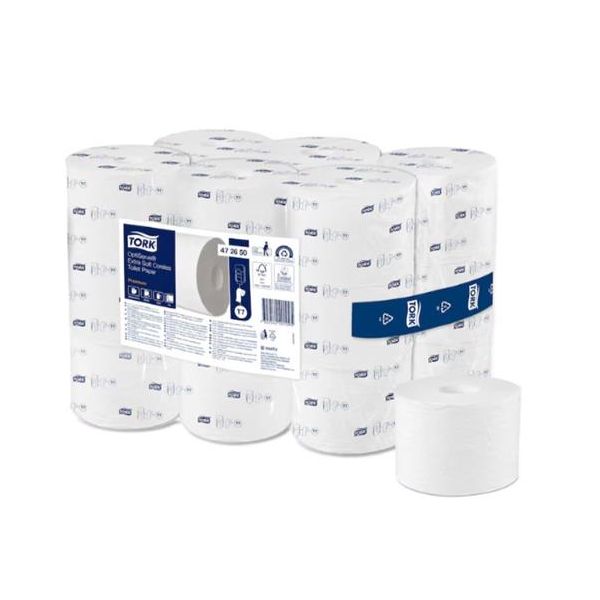 Toaletný papier, bezdutinkový, T7 systém, 3-vrstvový, priemer 13,1 cm, Premium, TORK "OptiServe", biela