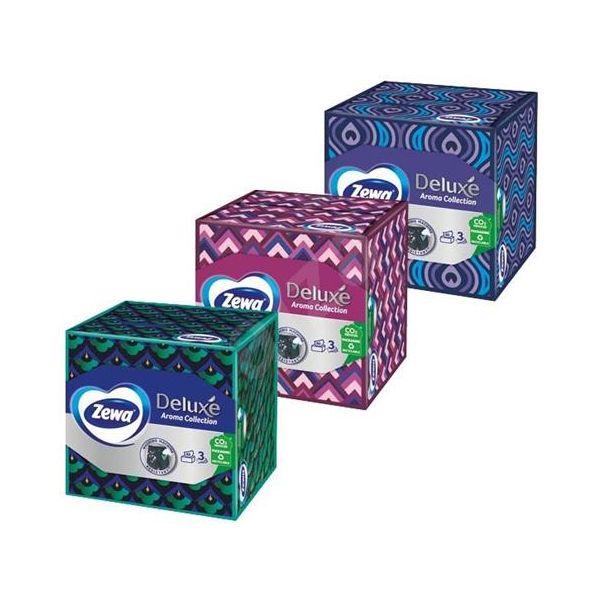 Papierové vreckovky, 3-vrstvové, 60 ks, ZEWA "Aroma Collection"
