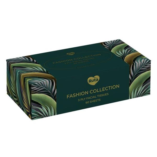 Kozmetické vreckovky, 3-vrstvové, 90 ks, RUTA „Fashion Collection“