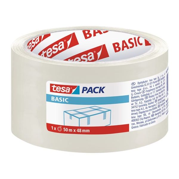 Baliaca páska, 48 mm x 50 m, TESA "Basic", priehľadná