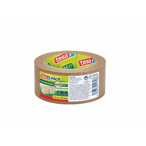 Baliaca páska, papierová, 50 mm x 25 m, TESA "Ultra Strong", hnedá